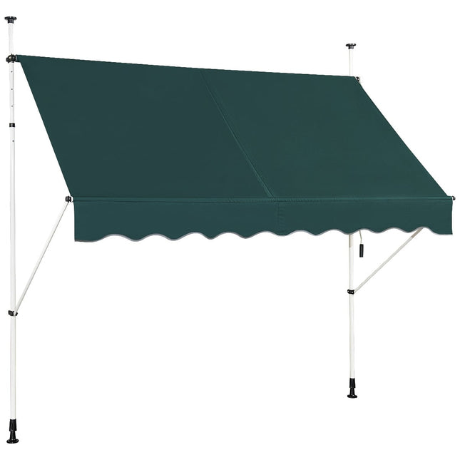 Retractable Balcony Awning, 250 cm, UV-Resistant, Green