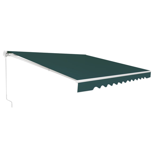 Retractable Balcony Awning, 360x300 cm, Green