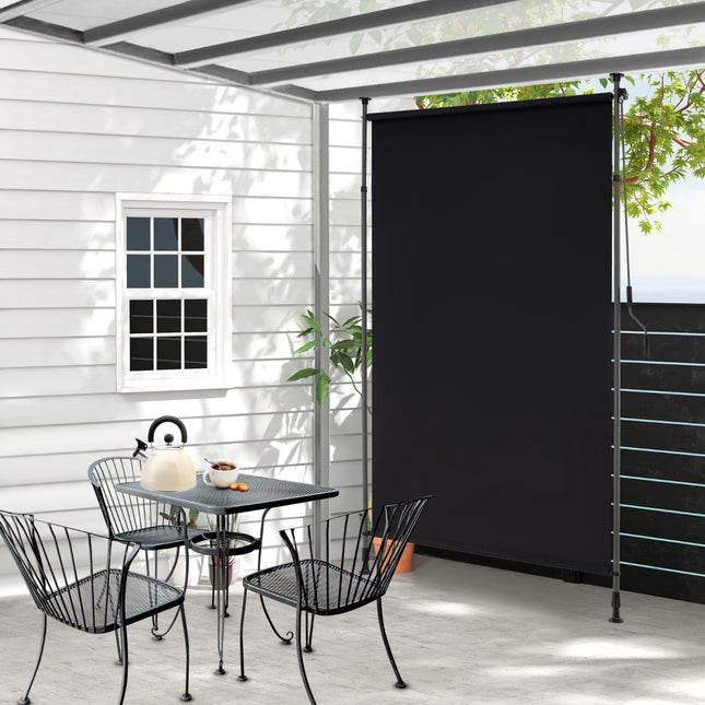 Uitschuifbaar rolgordijn voor buiten, met slinger, 150 cm, 220-310 cm