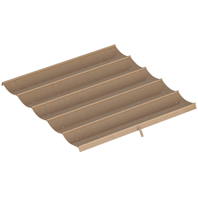 Retractable Pergola Canopy 3x3m, Brown, Polyester