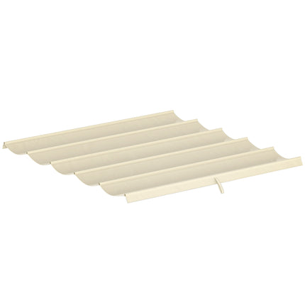 Retractable Pergola Replacement Canopy 3x3m, Cream, Polyester