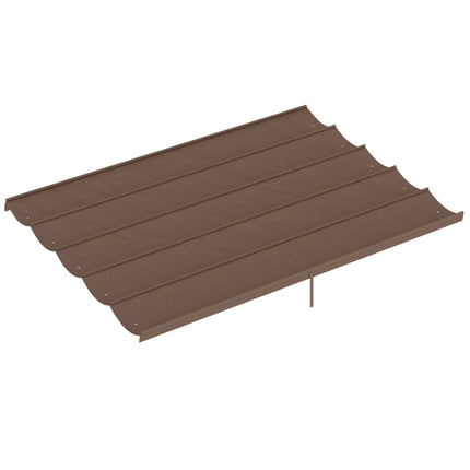 Retractable Pergola Replacement Canopy, 4x3m, Coffee, Polyester