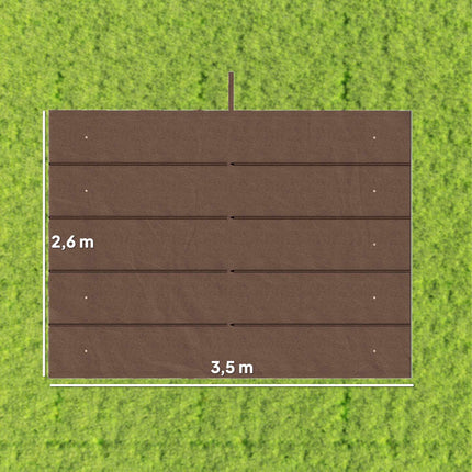 Retractable Pergola Replacement Canopy, 4x3m, Coffee, Polyester
