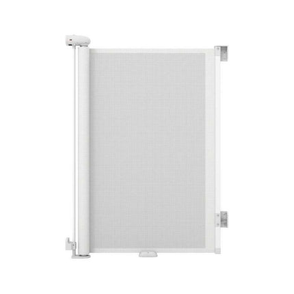 Retractable Safety Gate 140 cm for Babies and Dogs, White, 97 cm High