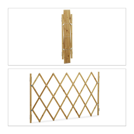 Retractable bamboo dog gate