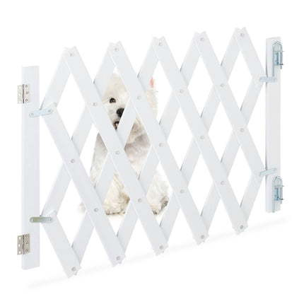 Retractable dog rail in white