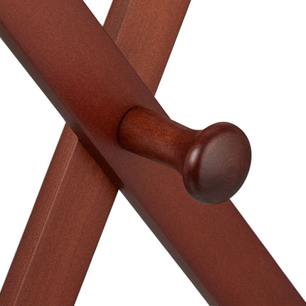 Retractable wall coat hanger in wood