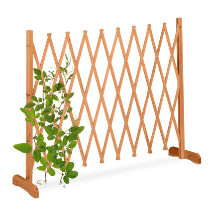 Retractable wooden trellis