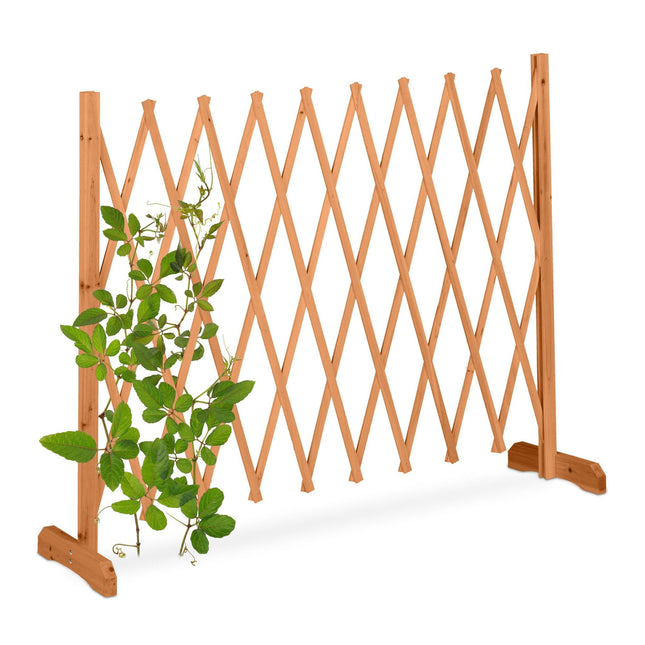 Retractable wooden trellis