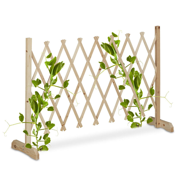 Retractable wooden trellis