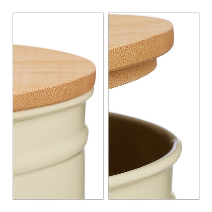 Retro Bread Bin with Bamboo Lid – Airtight Storage