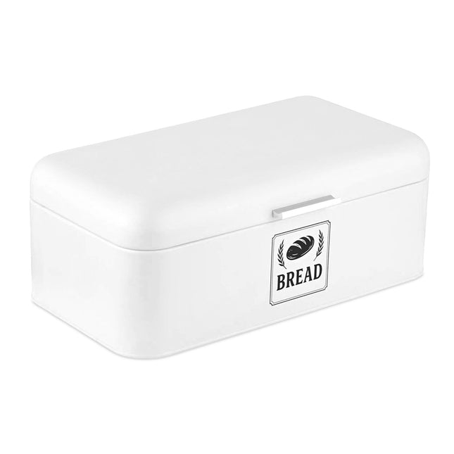 Retro Metal Bread Box with Lid and Handle