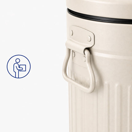 Retro Pedal Bin, 20L Beige – Soft-Close, Vintage Design