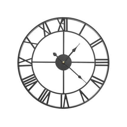 Retro wall clock - black