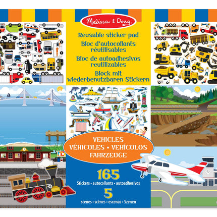 Reusable Sticker Pad - Vehicles, Fun for Kids, Creative Play