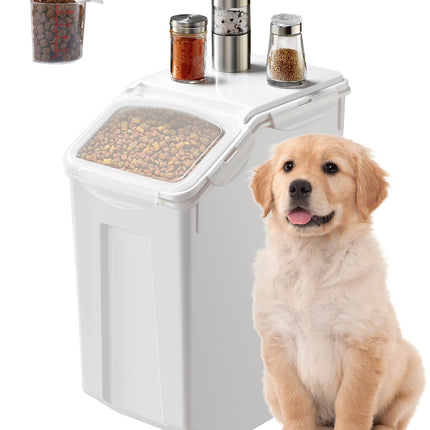 Rice Storage Container 20L, Airtight Bin With Wheels