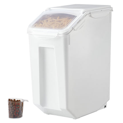Rice Storage Container 20L, Airtight Bin With Wheels
