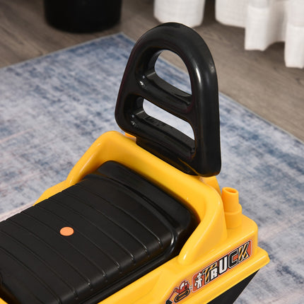 Excavator toy for children - black and yellow, 20 cm