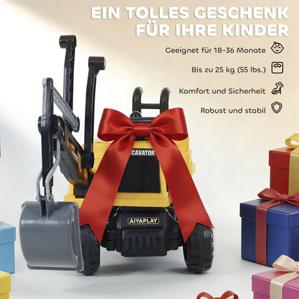 Ride-On Digger Toy with Rotating Seat for Kids 1.5-3 Years