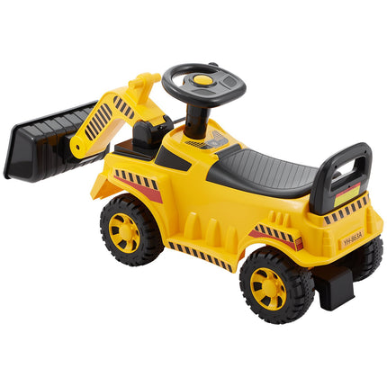Ride-On Excavator Toddler Car, Music, 25 kg, Storage