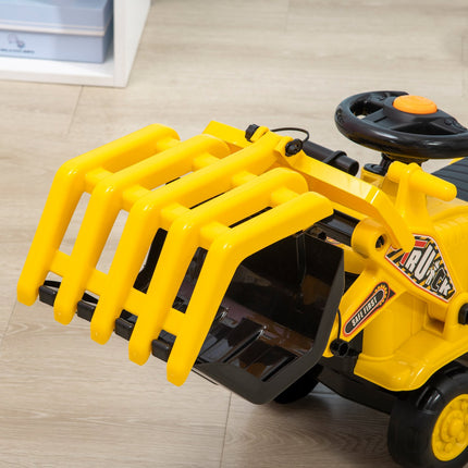 Riding excavator toy with shovel and sound, 3-4 years, yellow