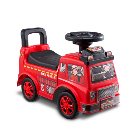 Ride-On Push Car for Toddlers, Music Wheel, Storage, Red