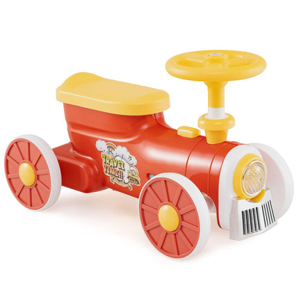 Ride-On Toy Car with Horn, Storage, and Steering Wheel