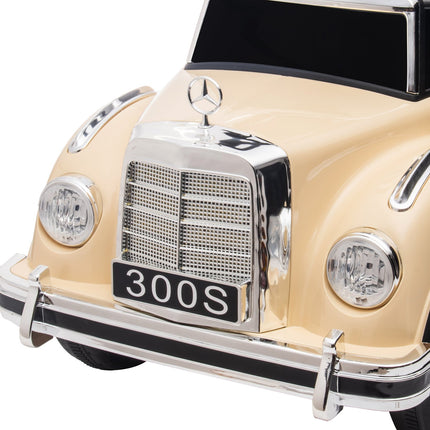 Beige ride-on car for toddlers 18-48 months with storage space