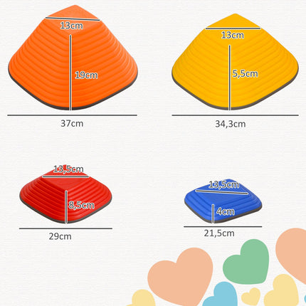 Stackable river stones, non-slip, colorful, 11 pieces