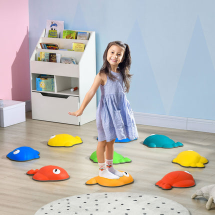 Colorful non-slip stacking stones, set of 9 - Holds 80 kg