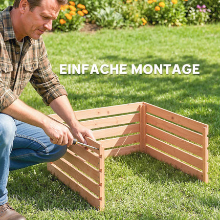 Robotic Lawn Mower Wooden Garage, Weatherproof, 79x74x54 cm