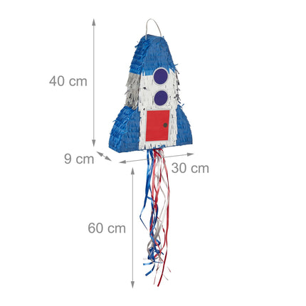 Rocket Piñata Set with Bat and Mask for Parties