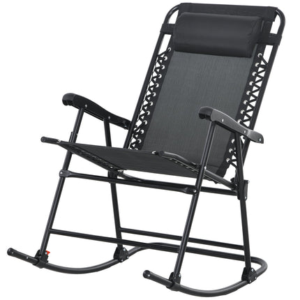 Folding garden rocking chair, mesh fabric, capacity 120 kg