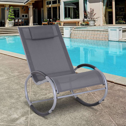 Garden Swing Lounger with cushion, weatherproof aluminium