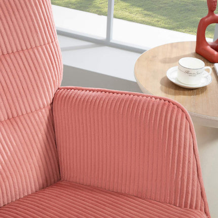 Pink rocking chair with armrests - wooden runners, relaxation