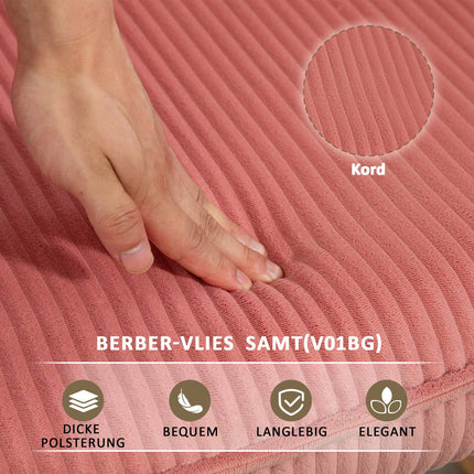 Pink rocking chair with armrests - wooden runners, relaxation