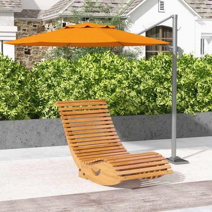 Ergonomic rocking chair in wood, teak, capacity 120 kg