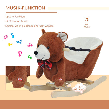 Plush rocking horse toy with singing - perfect Christmas present