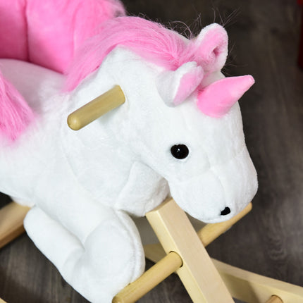 Children's pink & white rocking horse, 65 x 32 x 55 cm