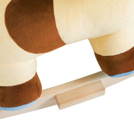 Brown & Yellow Baby Rocking Cow Toy - 60x34x46 Cm