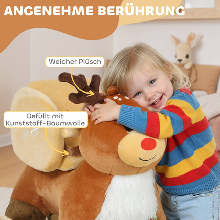 Rocking Reindeer Toy with Lullabies, Plush, 18-36 Months