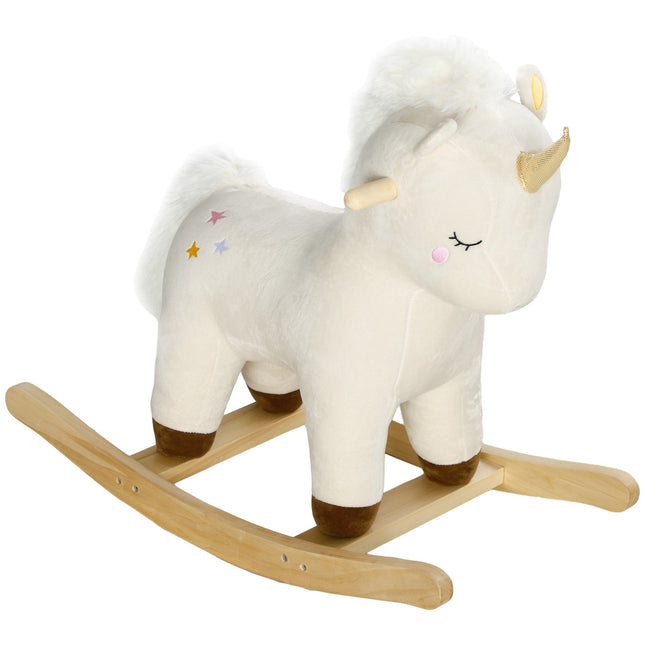 Unicorn Rocking Toy with Sound - Plush Seat for Toddlers