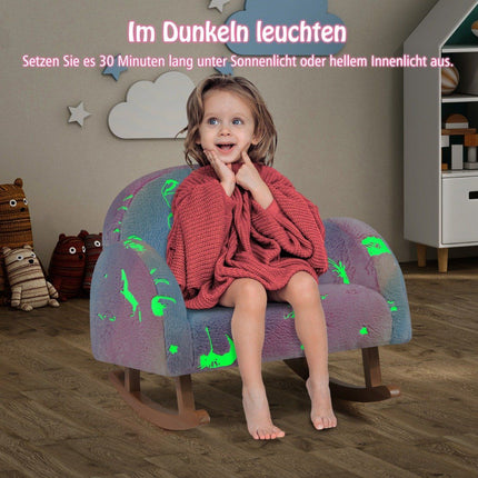 Rocking chair children's children's sofa glowing in the dark children's armchair upholstered in flannel fabric