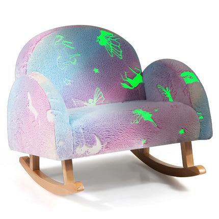 Rocking chair children's children's sofa glowing in the dark children's armchair upholstered in flannel fabric