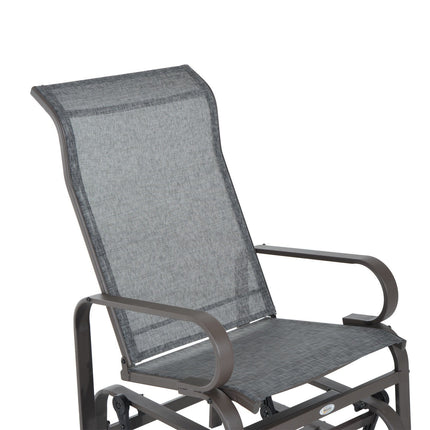 Outdoor garden rocking chair - metal, relaxing, 60x75x104cm