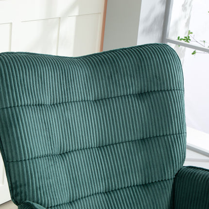 Dark green rocking chair - wooden runner, relaxation chair