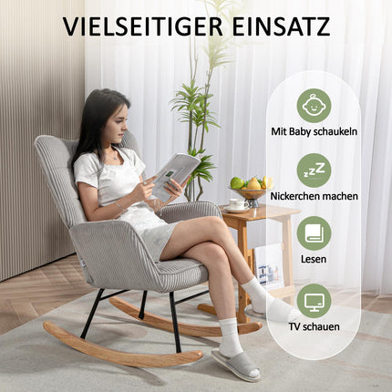 Dark green rocking chair - wooden runner, relaxation chair