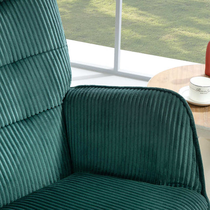Dark green rocking chair - wooden runner, relaxation chair