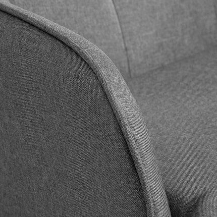 Rocking chair with stool - Linen look, 130 kg Capacity