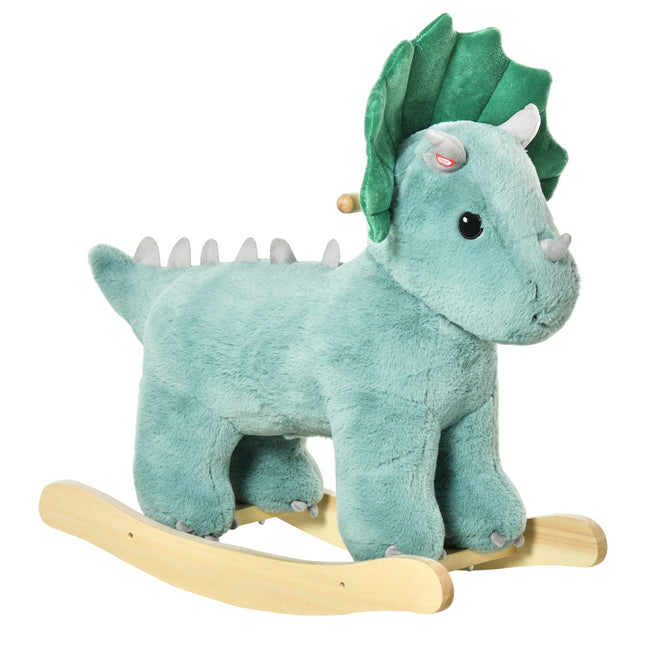 Dark green rocking horse for children, Stall & Seker, 64x30x54 cm
